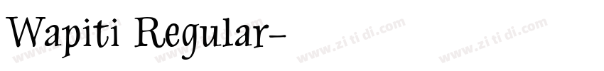 Wapiti Regular字体转换